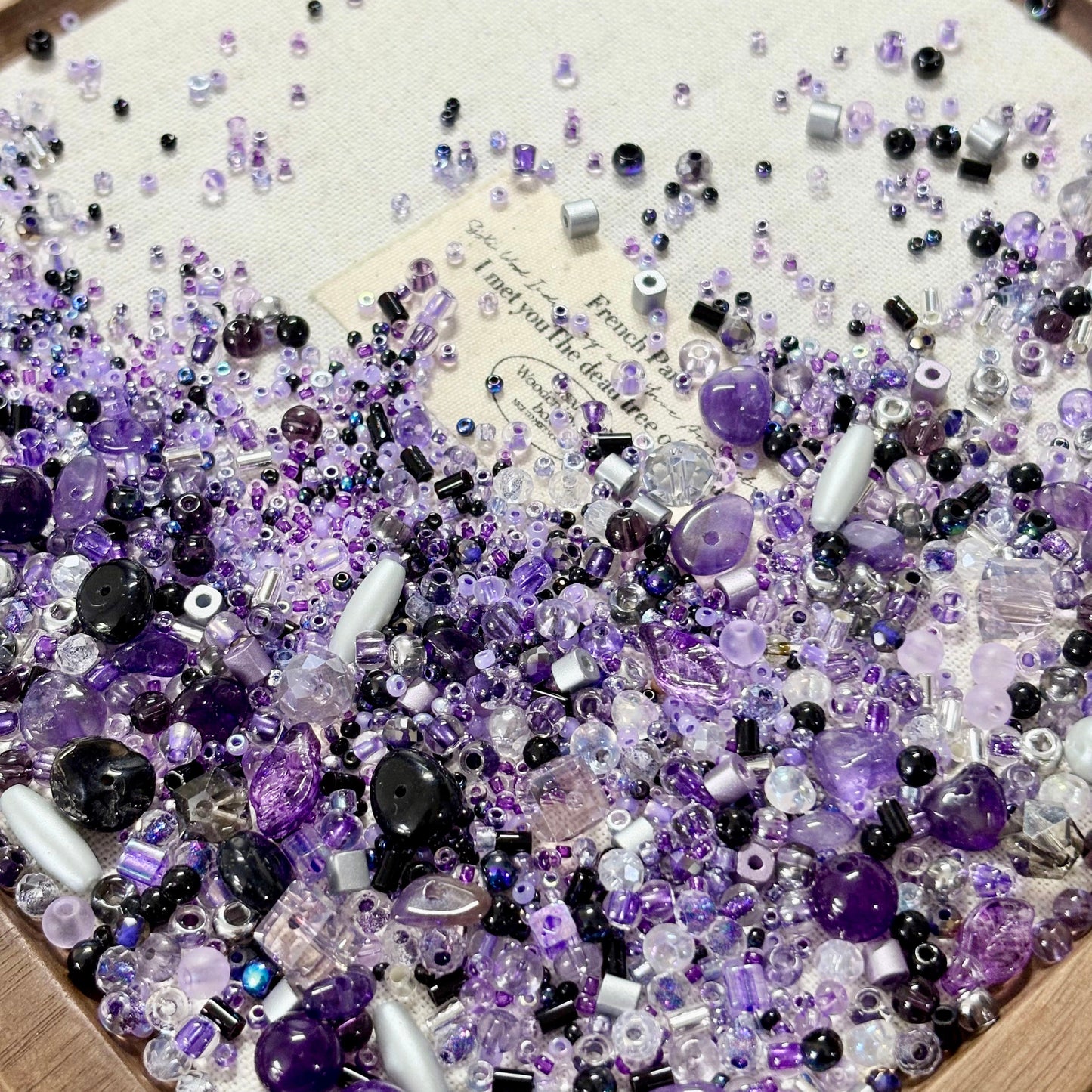 M0727「紫苑の星明かり」高品質米ビーズ