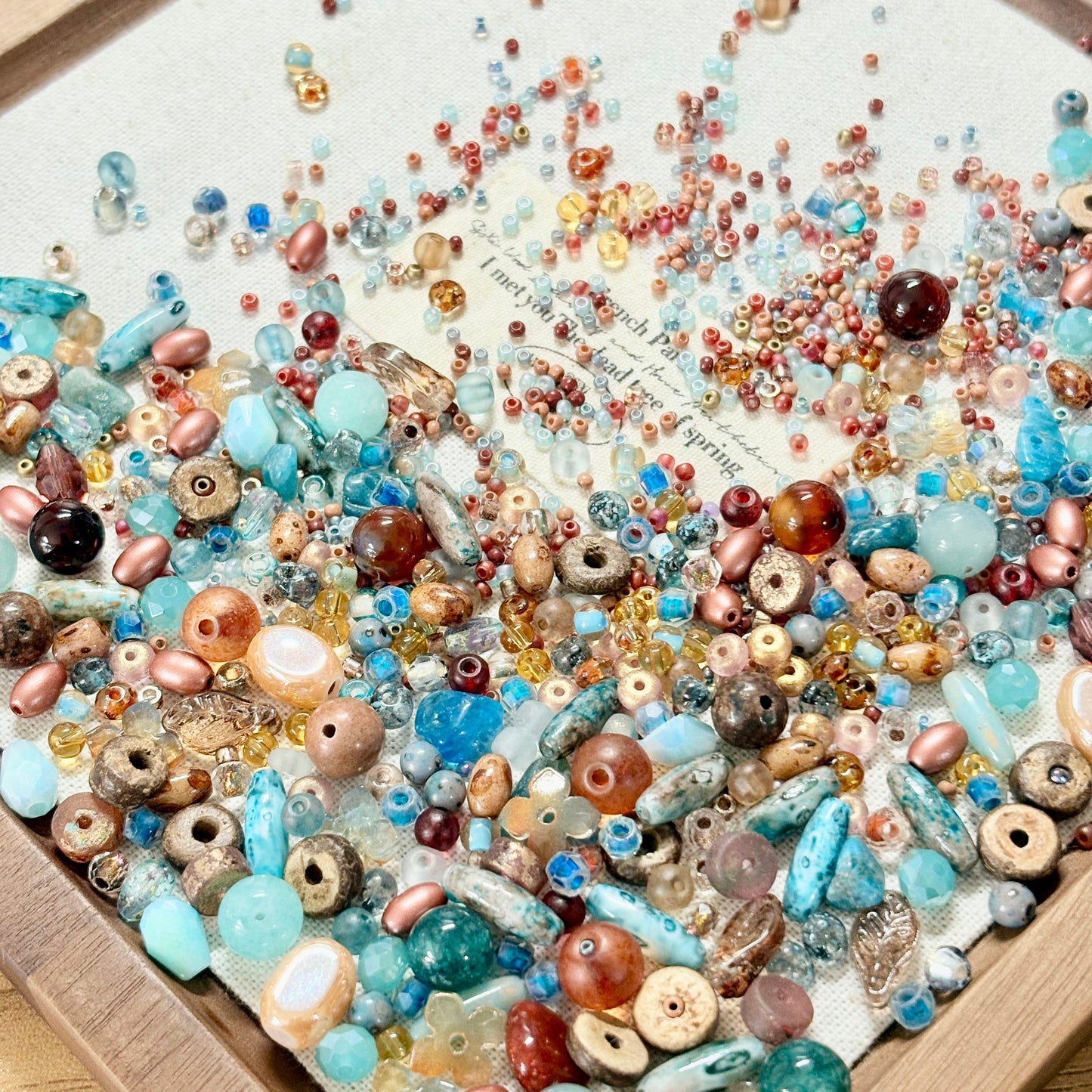 M0728「琥珀の黄昏」高品質米ビーズ