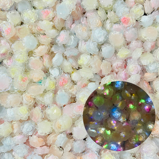 [R19]柔花の織韵・夜光光変プラスチック串珠ソフトゴム花（50ml/100ml）