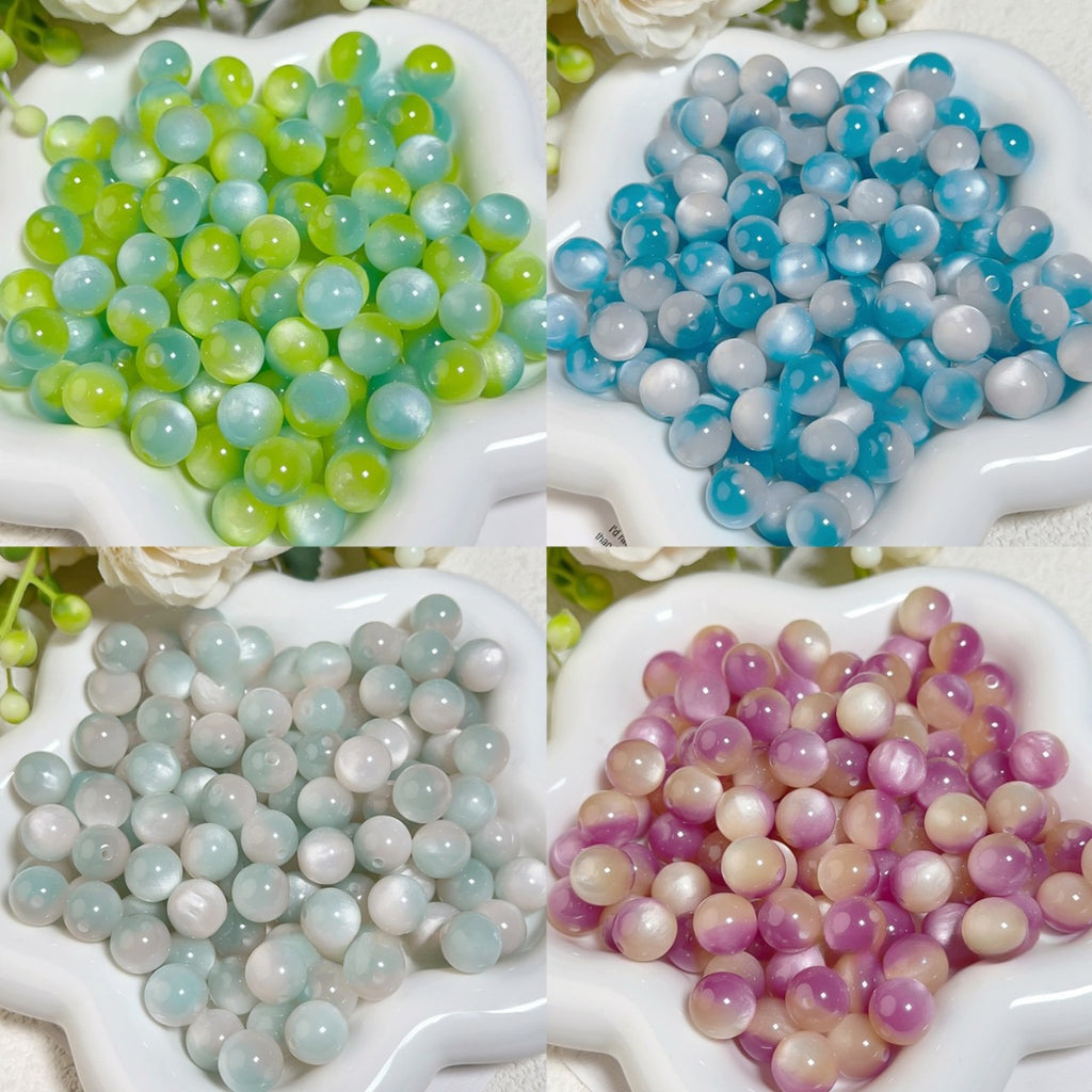[開封] NEW.直径約 12mm レジン丸ビーズ、豊富なカラーと様々な工芸デザイン アクセサリー自作 DIY 手芸素材