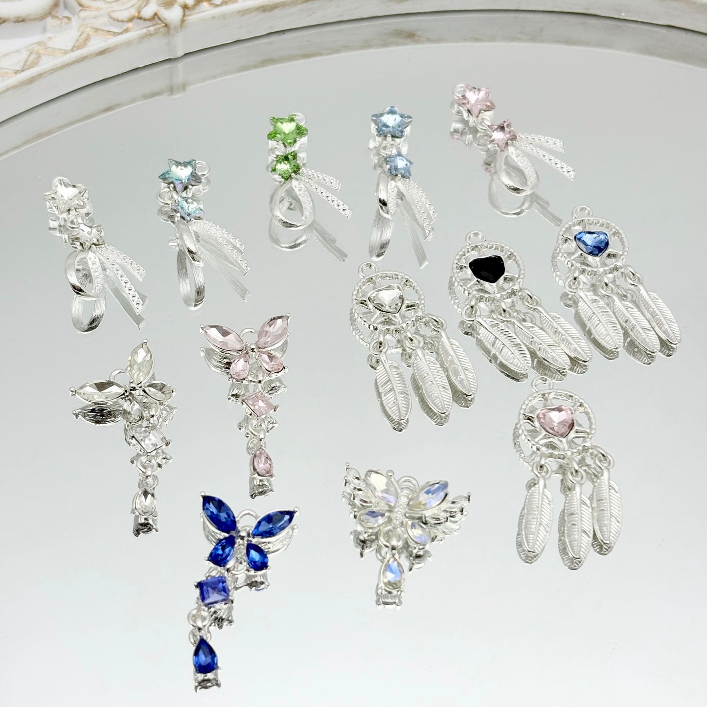 [T24]琉光の星飾・合金串珠ペンダント（5 個 / 10 個ミックスパック）