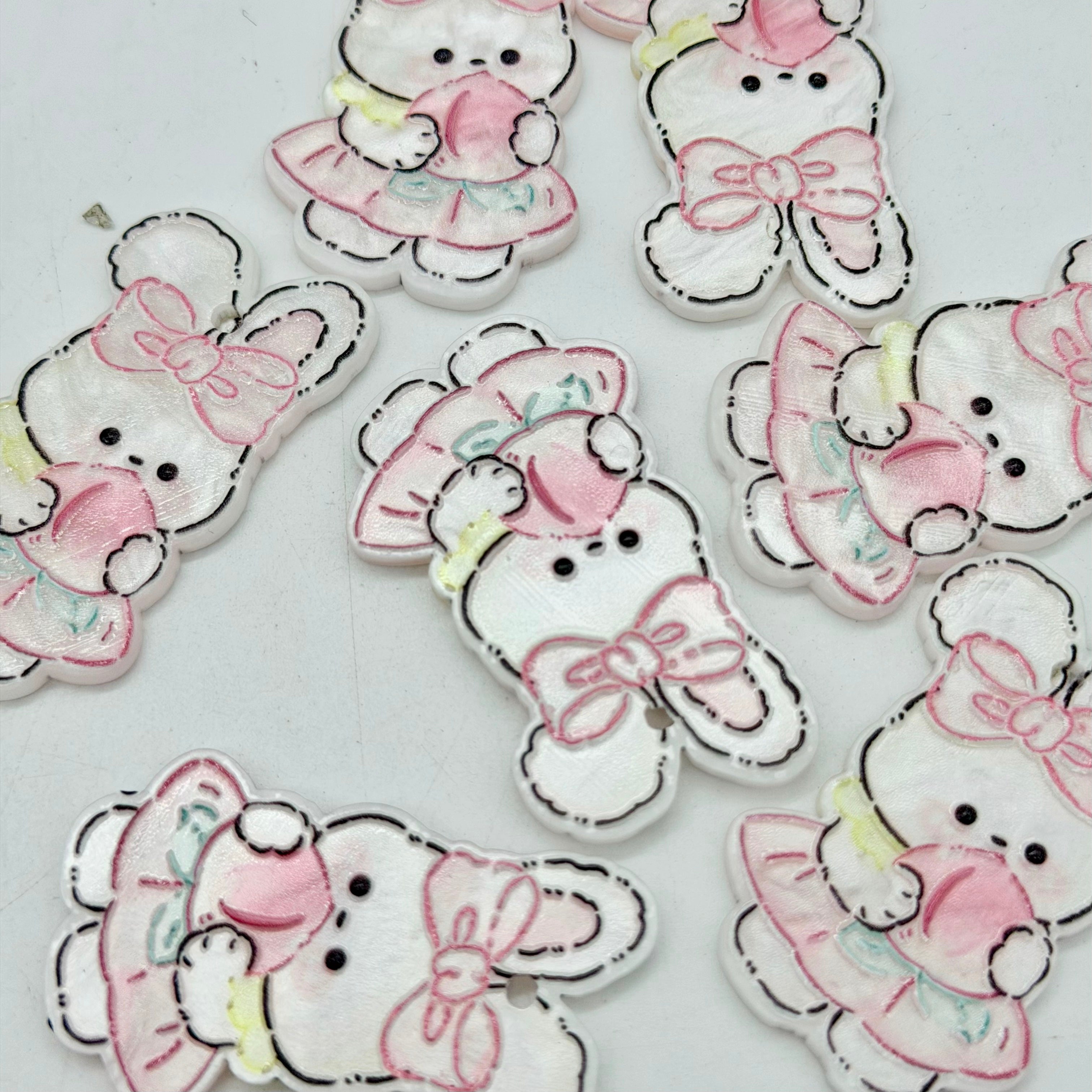[開封]自由にビーズを組める可愛い DIY プレート オリジナルチャーム作り手芸素材