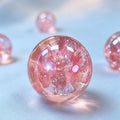 [開封] NEW.約 25mm 半穴 UV 変色＆蓄光 九尾狐ビーズ DIY アクセサリーパーツ