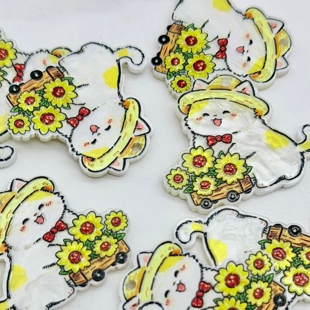 [開封]自由にビーズを組める可愛い DIY プレート オリジナルチャーム作り手芸素材