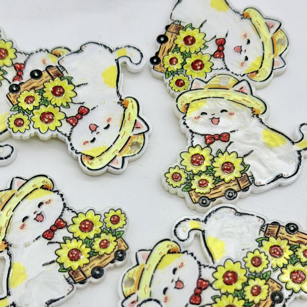 [開封]自由にビーズを組める可愛い DIY プレート オリジナルチャーム作り手芸素材