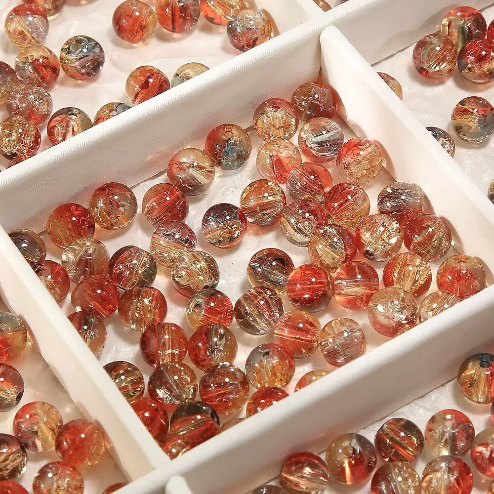 [開封] NEW.約 10mm 大鱼海棠イメージ配色ガラスビーズ 計 20 種展開 アクセサリー自作 DIY 手芸素材