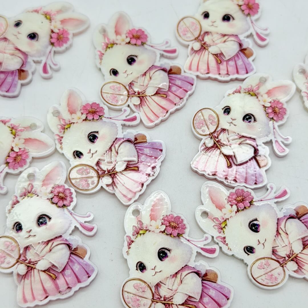 [開封]自由にビーズを組める可愛い DIY プレート オリジナルチャーム作り手芸素材