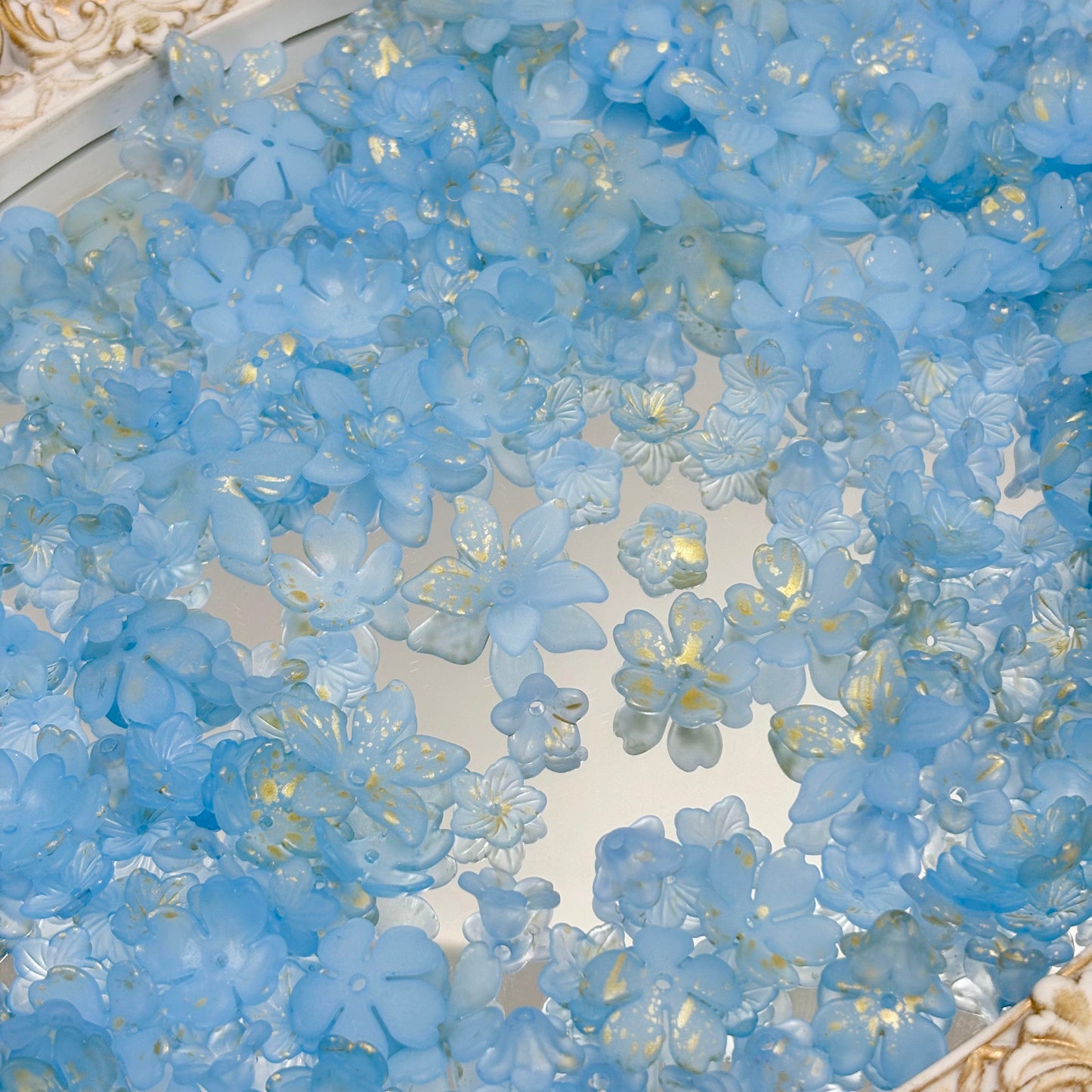 [R21]花韵の織珠・花型プラスチック串珠ミックス（50ML/100ml）