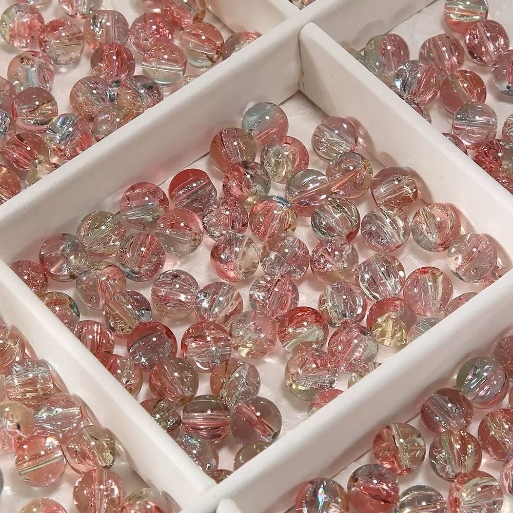 [開封] NEW.約 10mm 大鱼海棠イメージ配色ガラスビーズ 計 20 種展開 アクセサリー自作 DIY 手芸素材