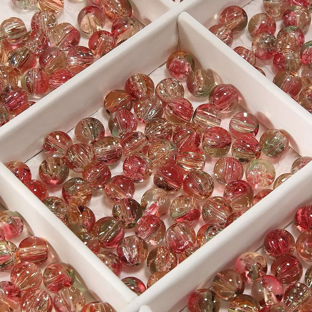 [開封] NEW.約 10mm 大鱼海棠イメージ配色ガラスビーズ 計 20 種展開 アクセサリー自作 DIY 手芸素材