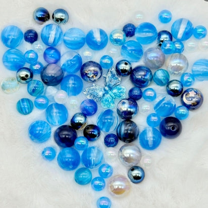 [SVIP]精算レジン / レリックス円珠 / ミックス吊孔/ハート型ビーズ