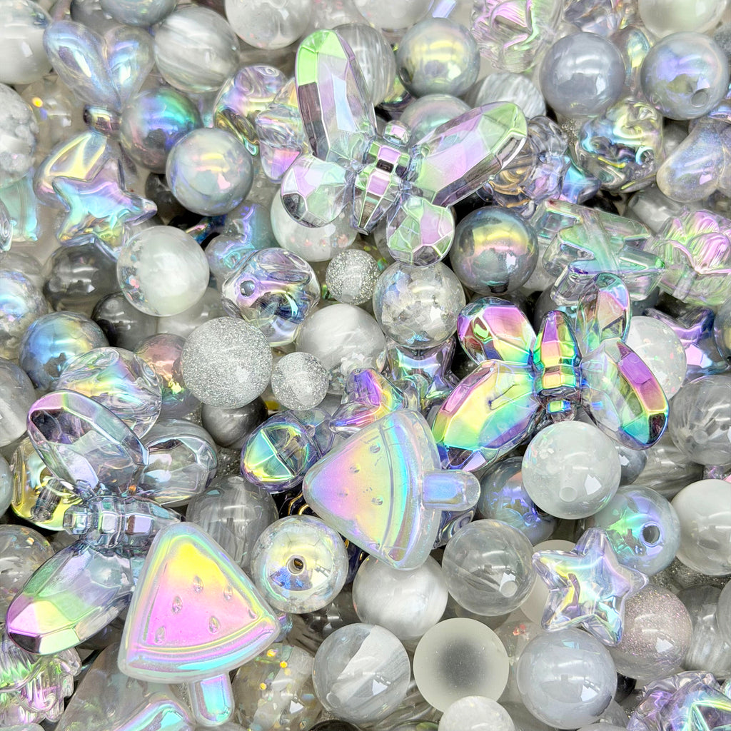 [開封]高品質 レジン & アクリルミックスビーズ 大粒メイン 100 種類以上