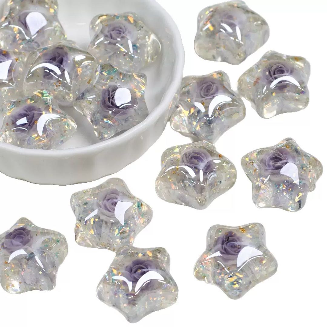 [開封]NEW.上質レジンビーズ 16/20/24mm 通し穴・片穴混在