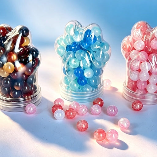 [開封] NEW.直径約 12mm レジン丸ビーズ、豊富なカラーと様々な工芸デザイン アクセサリー自作 DIY 手芸素材