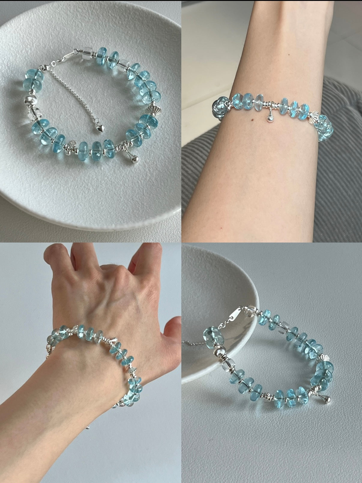 [開封] 6mm クリアカメレオン そろばんビーズ