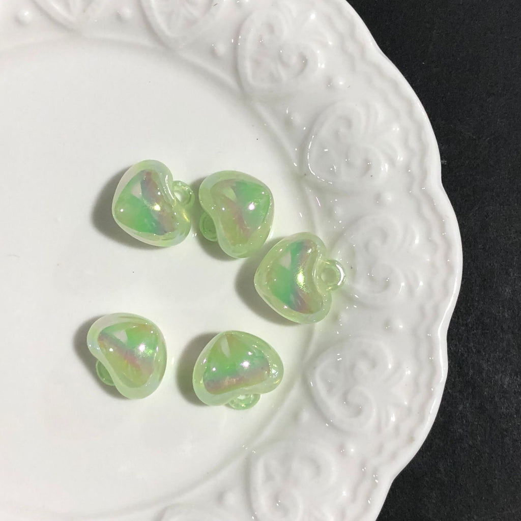 [開封] NEW.ハート型吊り穴付きパーツ 全 25 色 DIY 手芸装飾素材