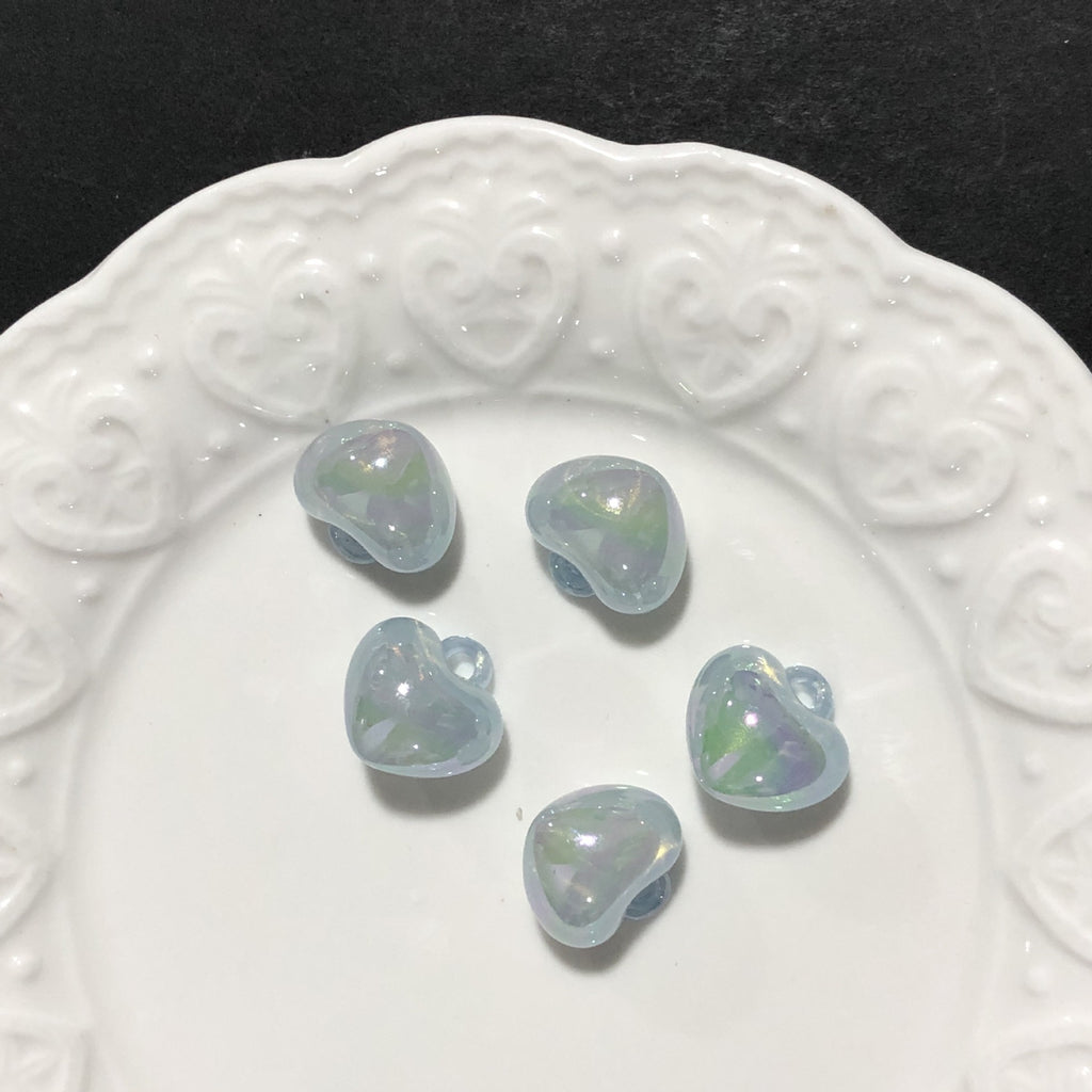 [開封] NEW.ハート型吊り穴付きパーツ 全 25 色 DIY 手芸装飾素材