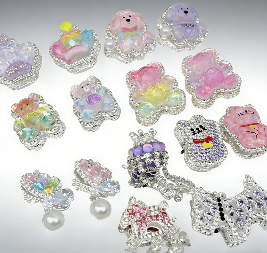 [T27]織韻の華飾・多通孔合金串珠デコレーション（異形状ミックス、1 個 / 2 個）