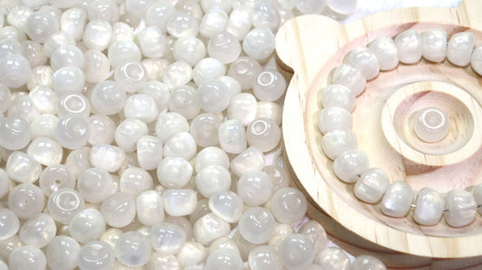 [C07]流動光沢.ゴールド夢幻のリンゴビーズ