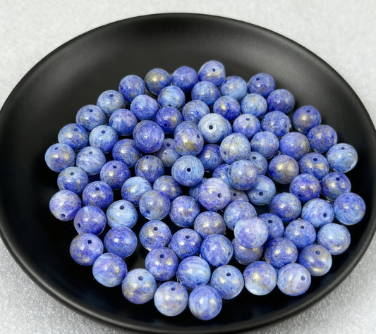 [C19]　油絵風金メッキビーズ(12mm)