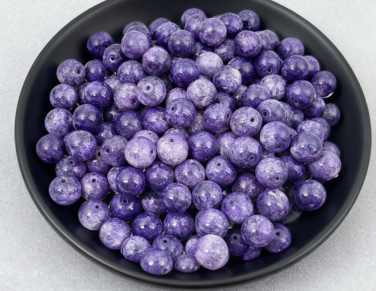 [B0104]　油絵風金メッキビーズ(12mm)