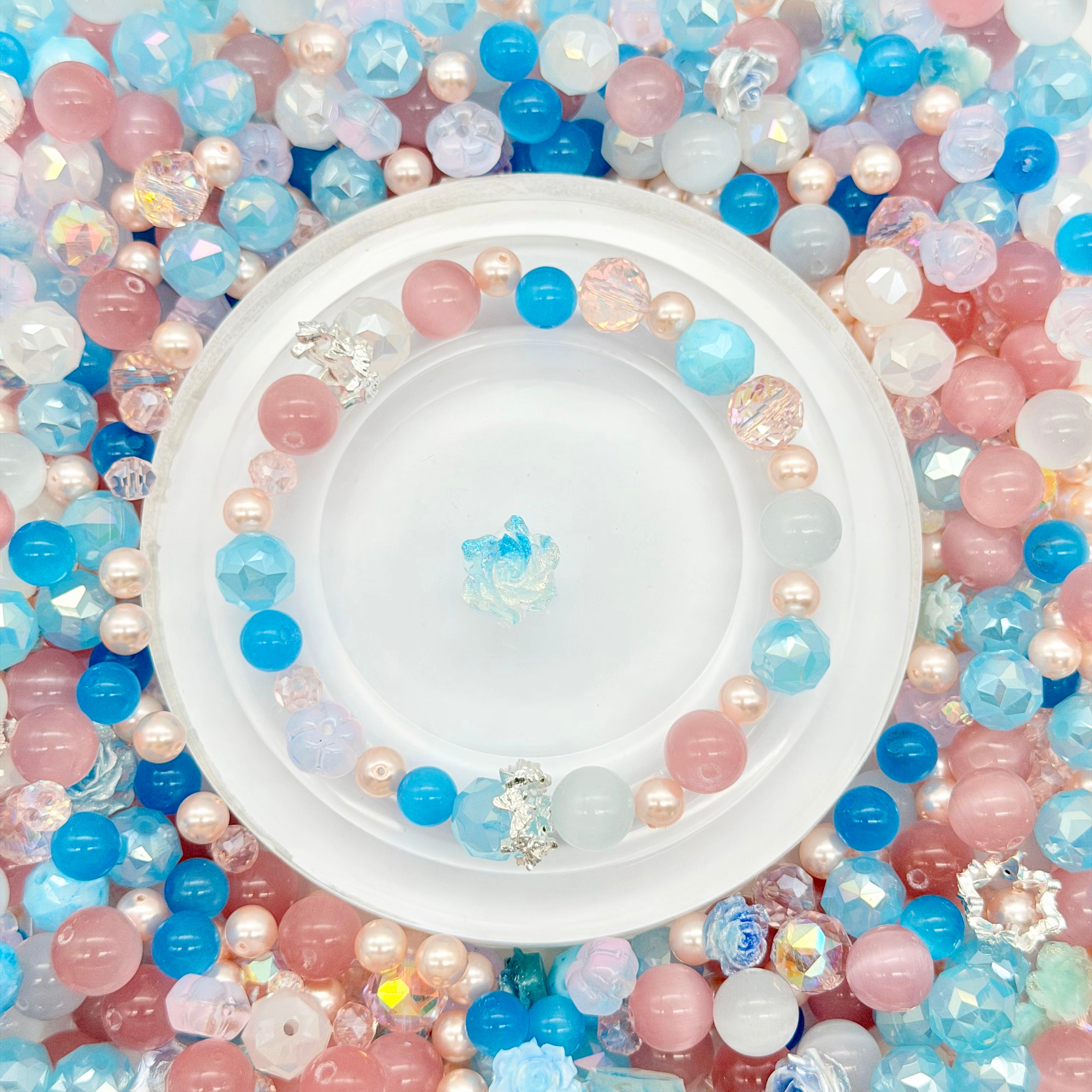 [開封] NEW.高品質ブレスレット素材 レジン・瑠璃・アクリル混合
