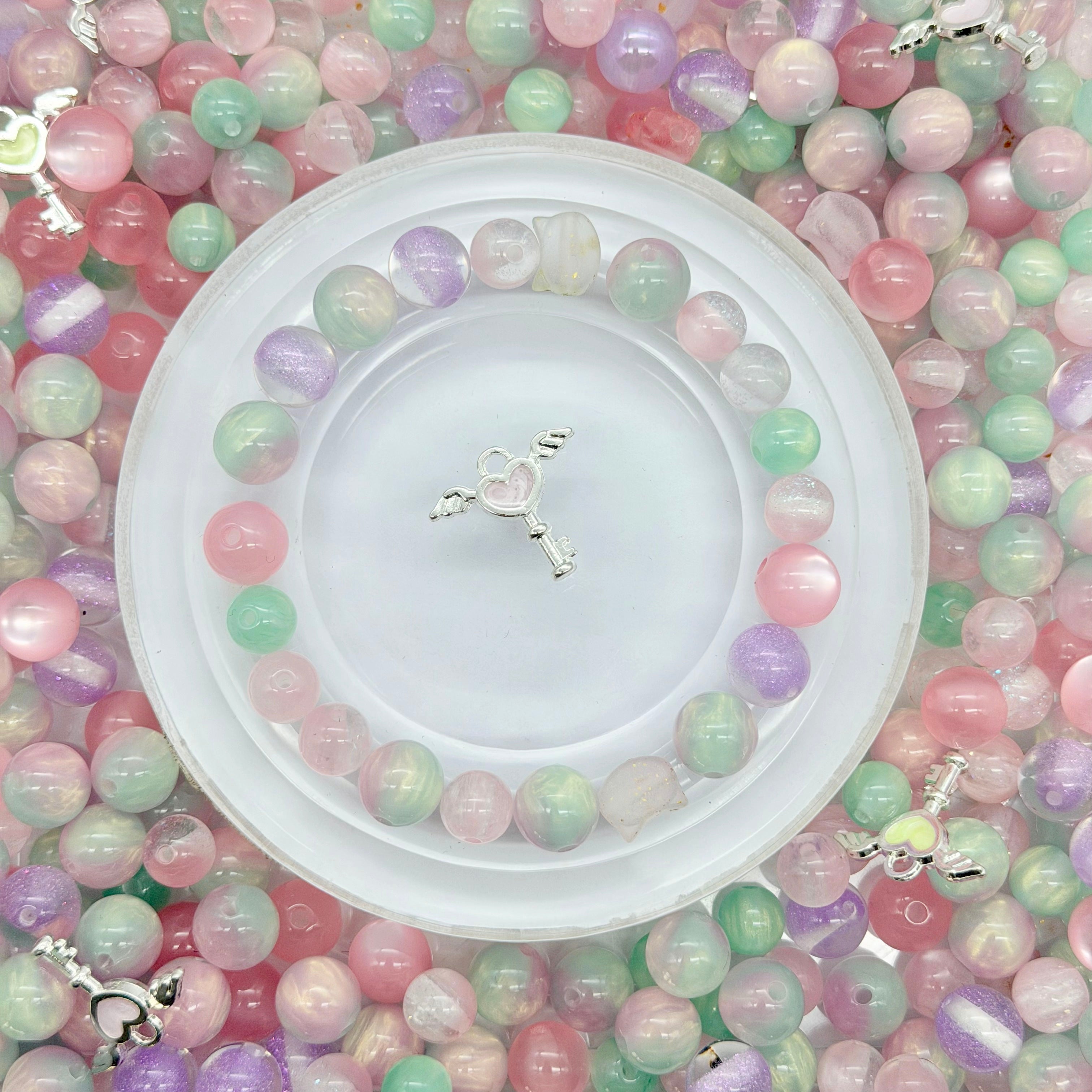 [開封] NEW.高品質ブレスレット素材 レジン・瑠璃・アクリル混合