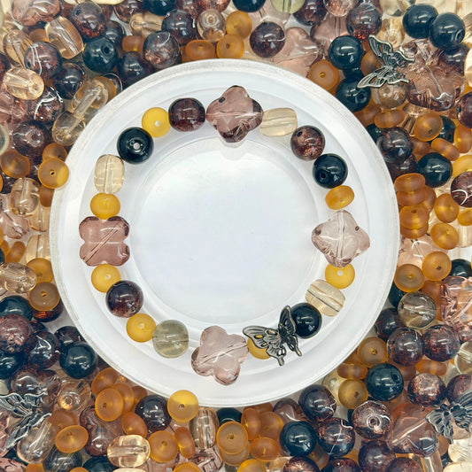 [B128]琥珀の褐色と黒