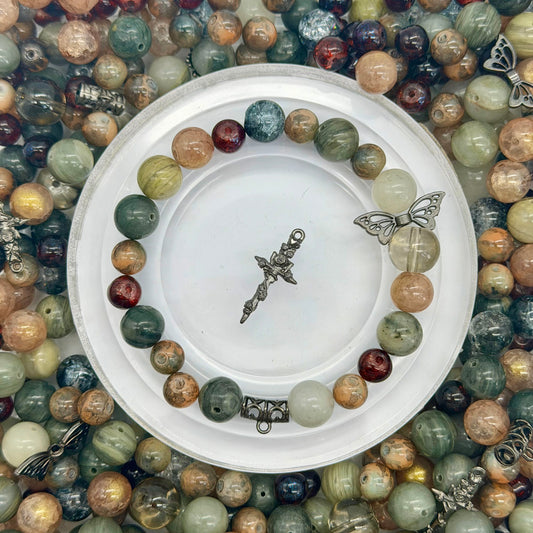 [B133]岩の彩りと褐緑