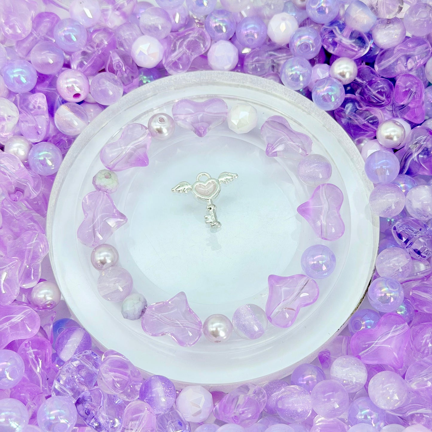 [B150]薄いラベンダーと砕けた紫