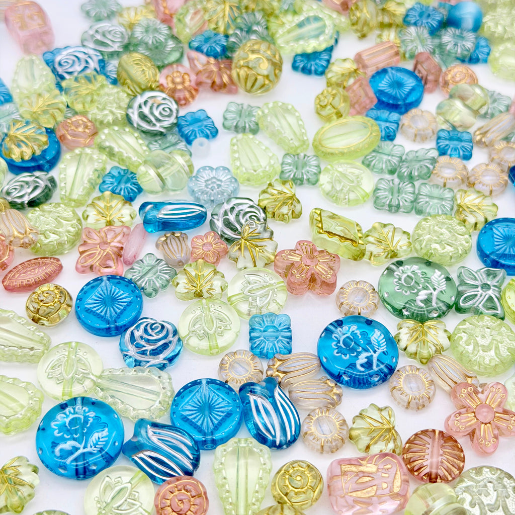[開封] NEW.高品質ブレスレット素材 レジン・瑠璃・アクリル混合