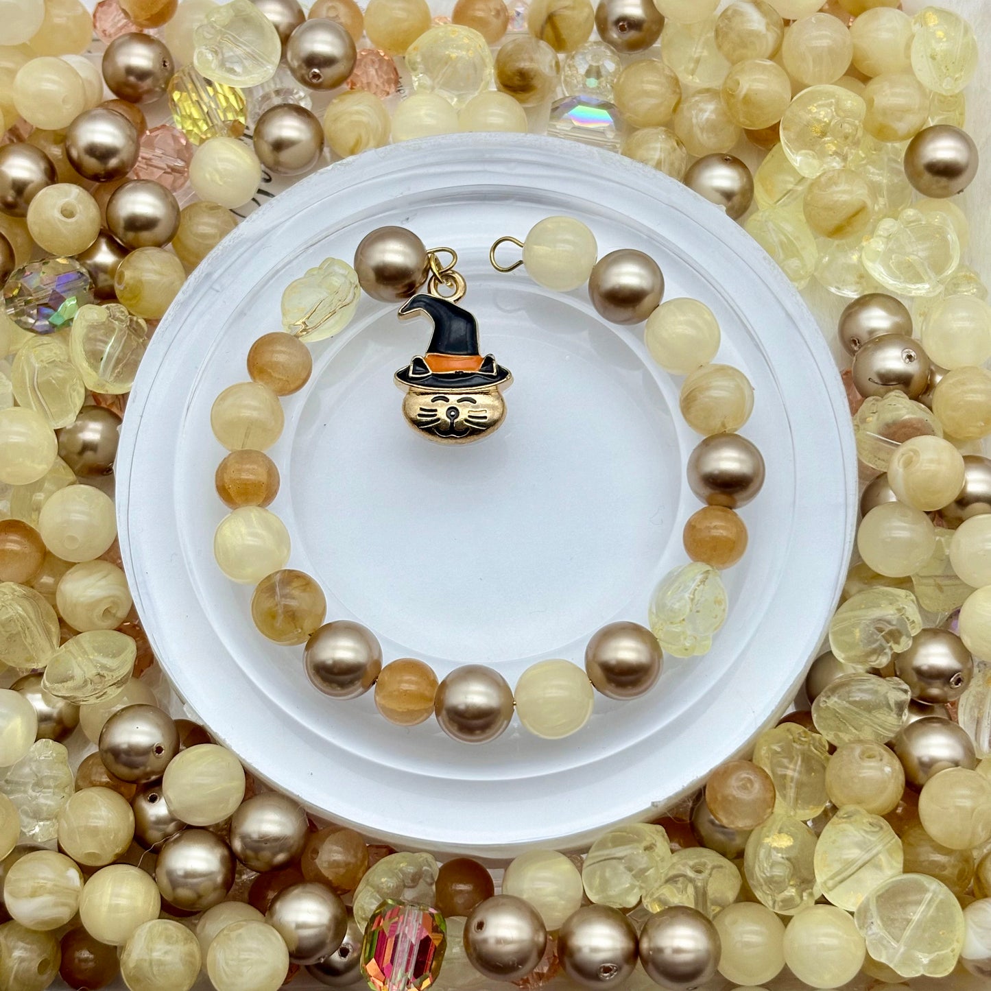 [B37]暖金の秋霧 10mm レジンレリックスミックスビーズ（50ml/100ml）