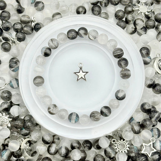 [B52]浅灰の煙紗・ビーズミックス：灰白霧柔らかなビーズ 50ml/100ml