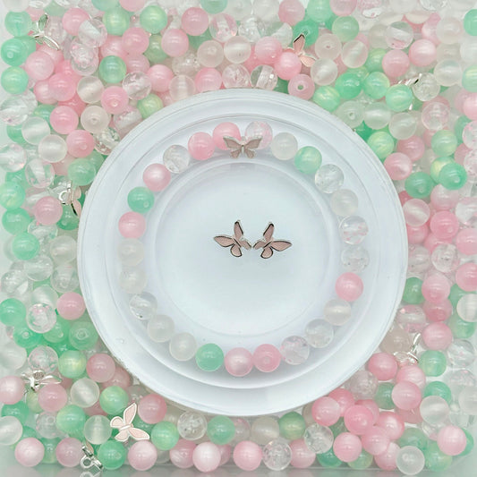 [B53]幻粉の青柔・ビーズミックス：ピンク緑霧潤いビーズ 50ml/100ml