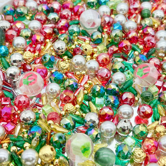 [B64]彩璃の繁光・ガラス串珠ミックス（形状 / サイズ・カラーランダムパック、30ml/50ml）