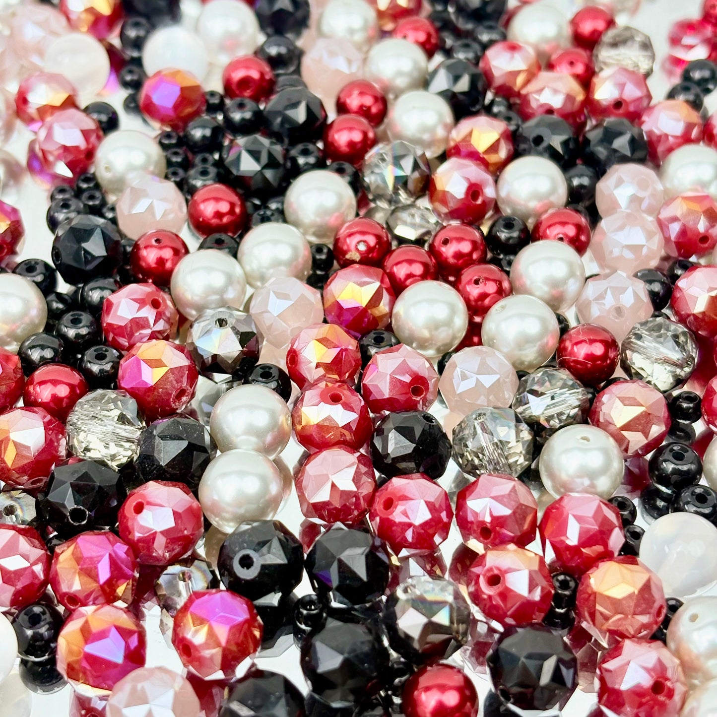 [B65]玫韵の織光・艶紅幻彩ガラス串珠デコレーション（30ml/50ml）