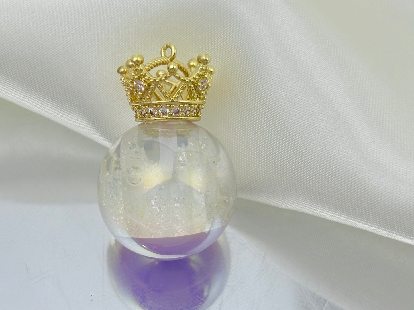 [A65-02]幻境半珠・20mm /25mm半孔レジンガラス串珠（1 個）