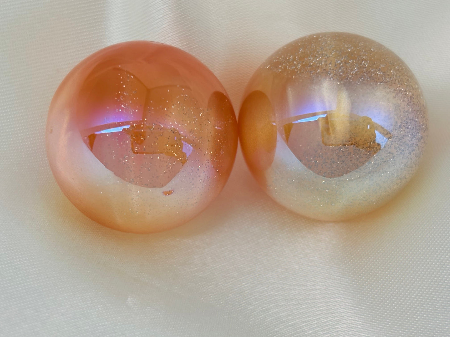 [A65-02]幻境半珠・20mm /25mm半孔レジンガラス串珠（1 個）