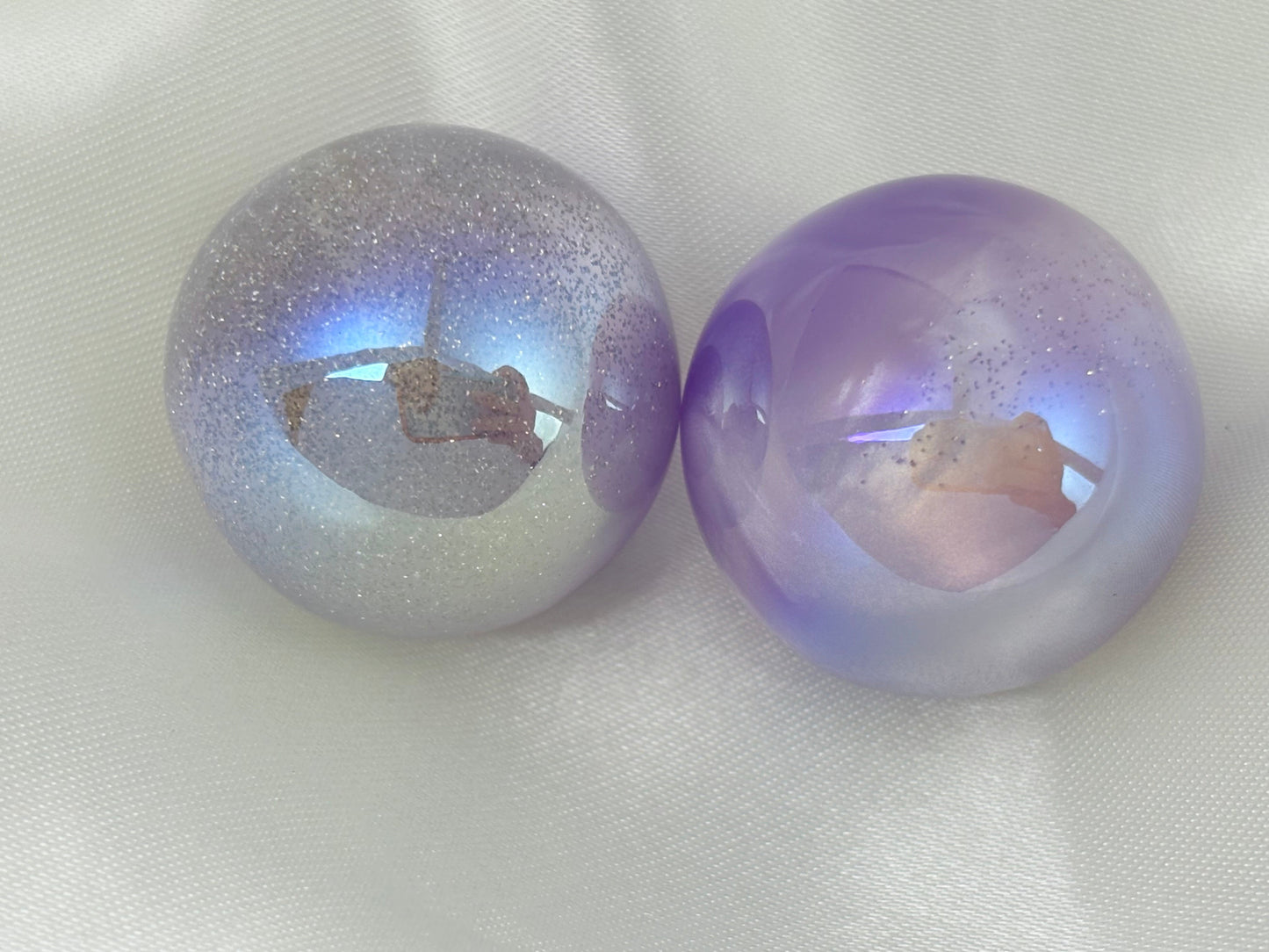 [A65-02]幻境半珠・20mm /25mm半孔レジンガラス串珠（1 個）