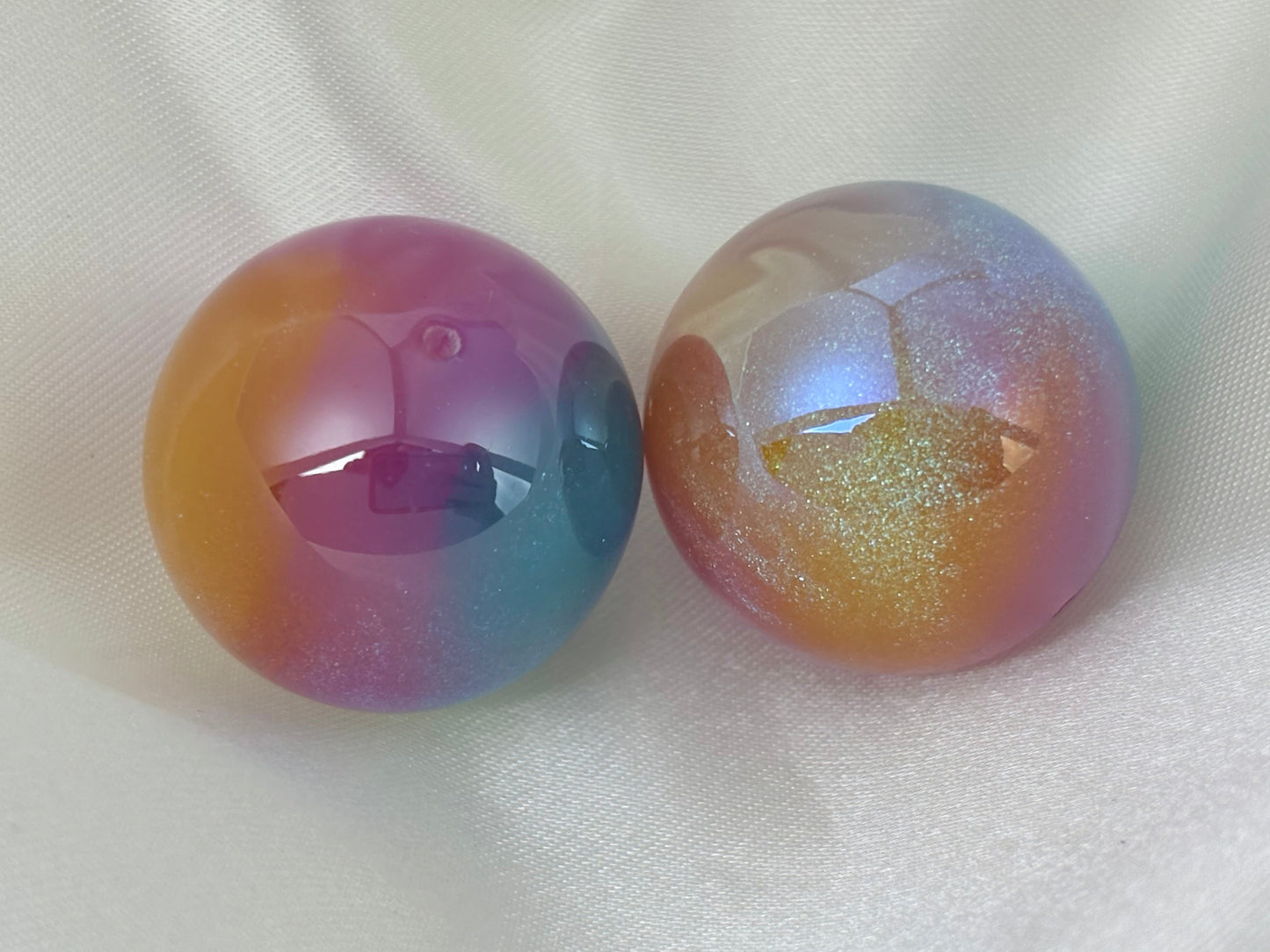 [A65-02]幻境半珠・20mm /25mm半孔レジンガラス串珠（1 個）