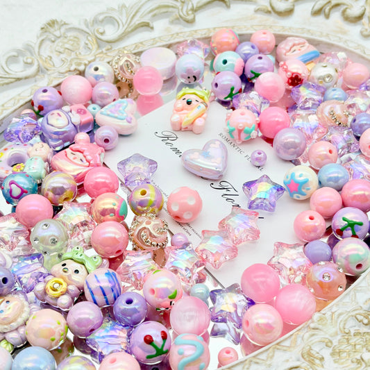 D145りったい てがき カラービーズ