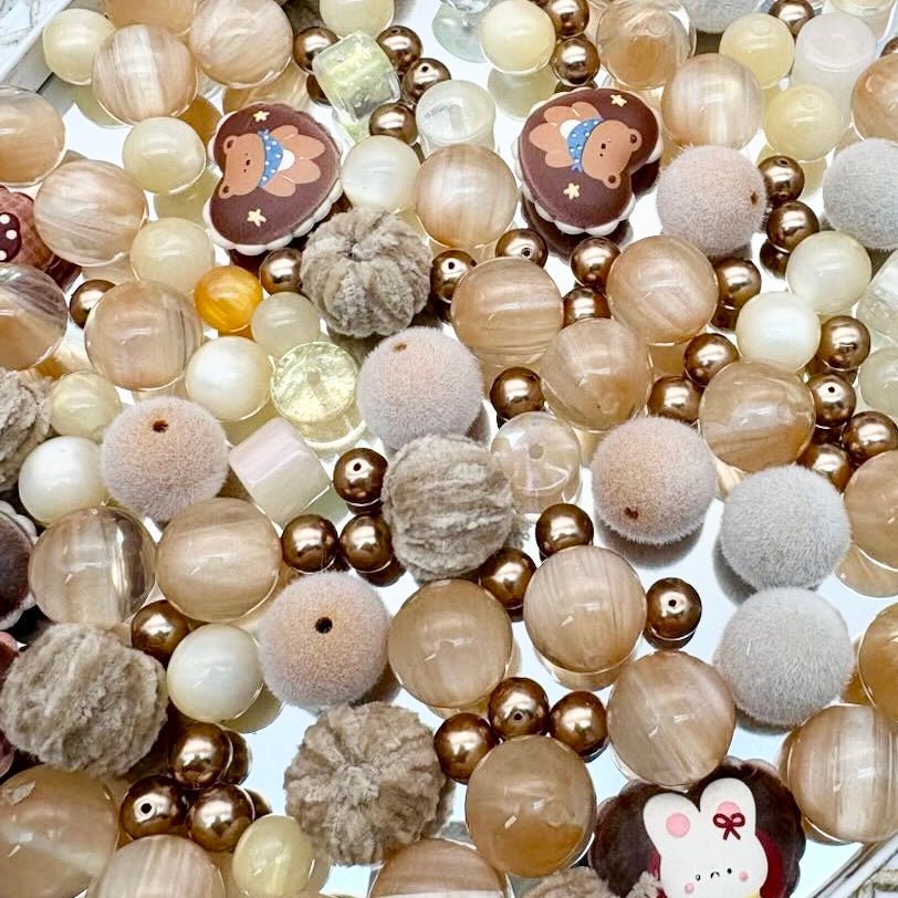 [新年福袋01]柔形大綴・多素材大尺寸串珠ミックス（3 袋 / 6 袋 / 10 袋）