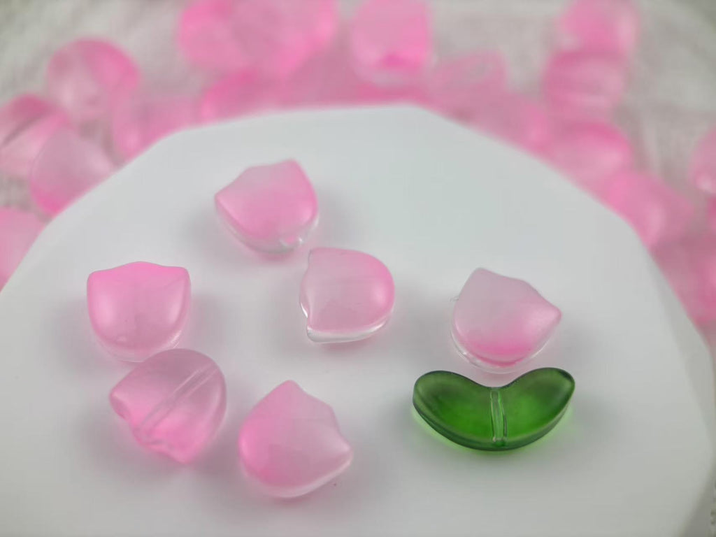 [開封] NEW.穴付き葉っぱビーズ DIY 手作りパーツ