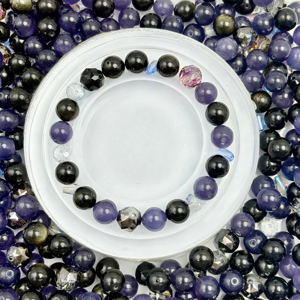 [開封] NEW.高品質ブレスレット素材 レジン・瑠璃・アクリル混合
