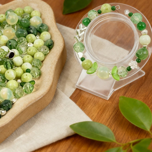 [G0101] 緑の原野　ミックスビーズ