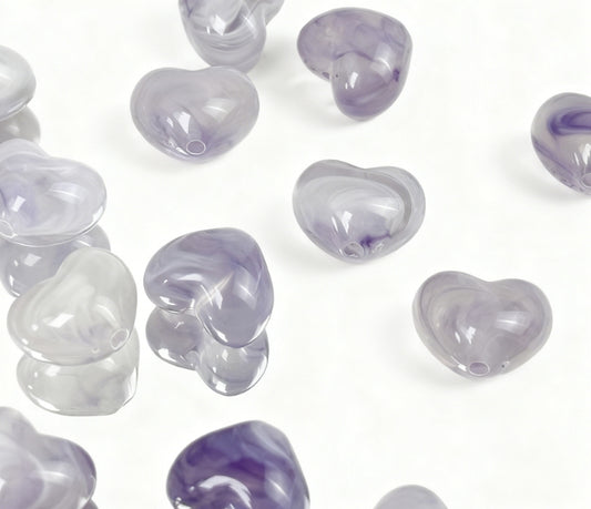 [C04]瑠璃ハート型ビーズ（20 個 / 40 個オプション）