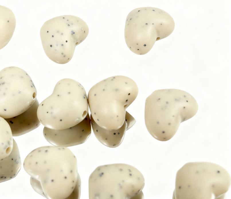 [C04]瑠璃ハート型ビーズ（20 個 / 40 個オプション）