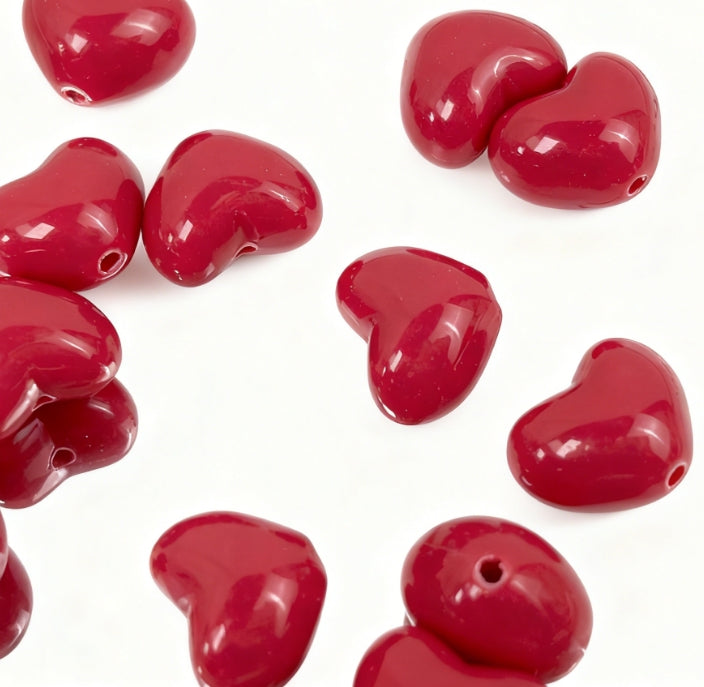 [C04]瑠璃ハート型ビーズ（20 個 / 40 個オプション）