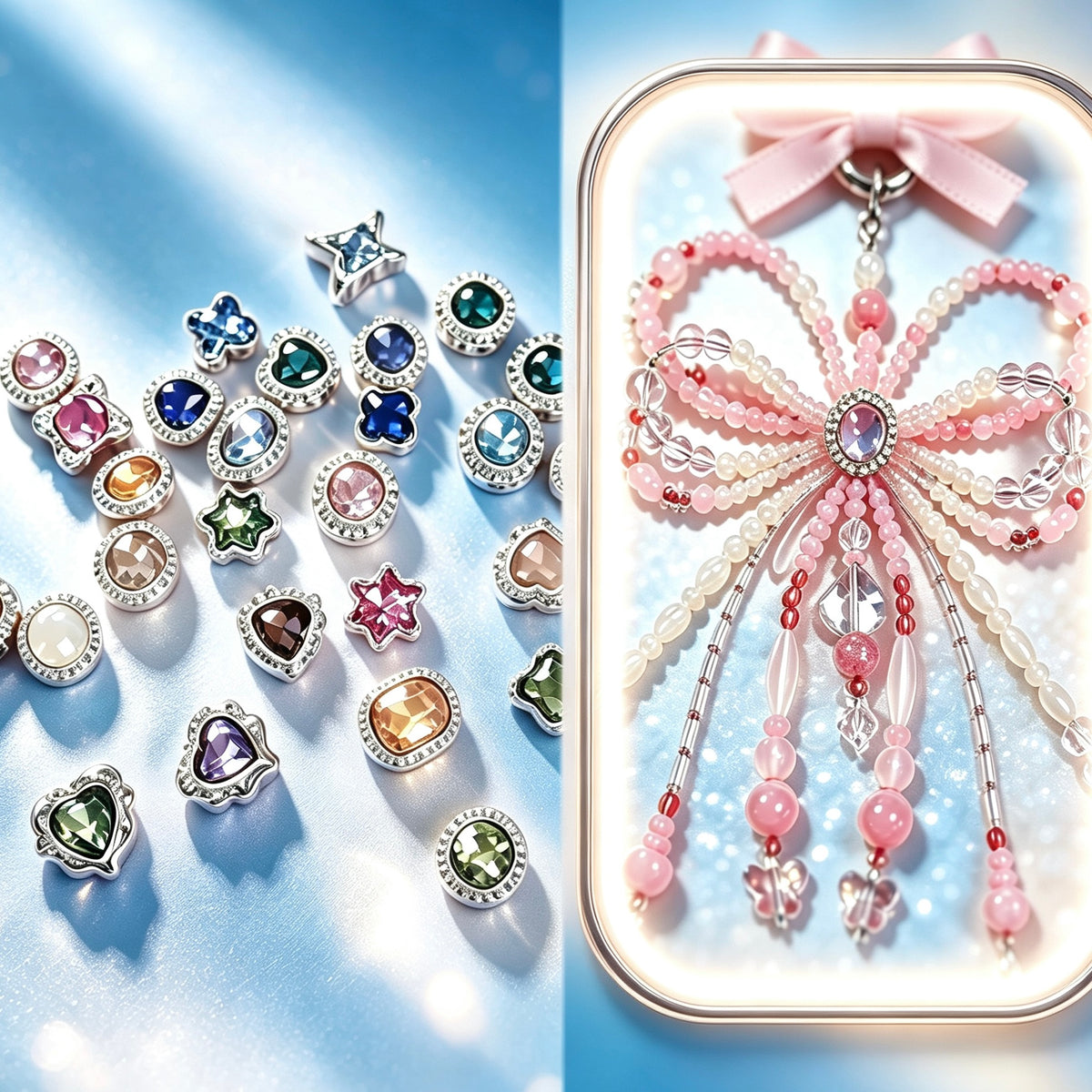 [開封]小型サイズ 合金マルチホールビーズ DIY アクセサリーパーツ