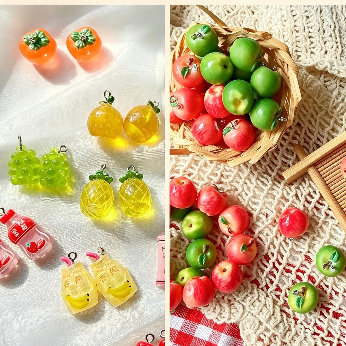 [開封]フルーツパークキュートチャーム DIY手芸アクセサリーパーツ